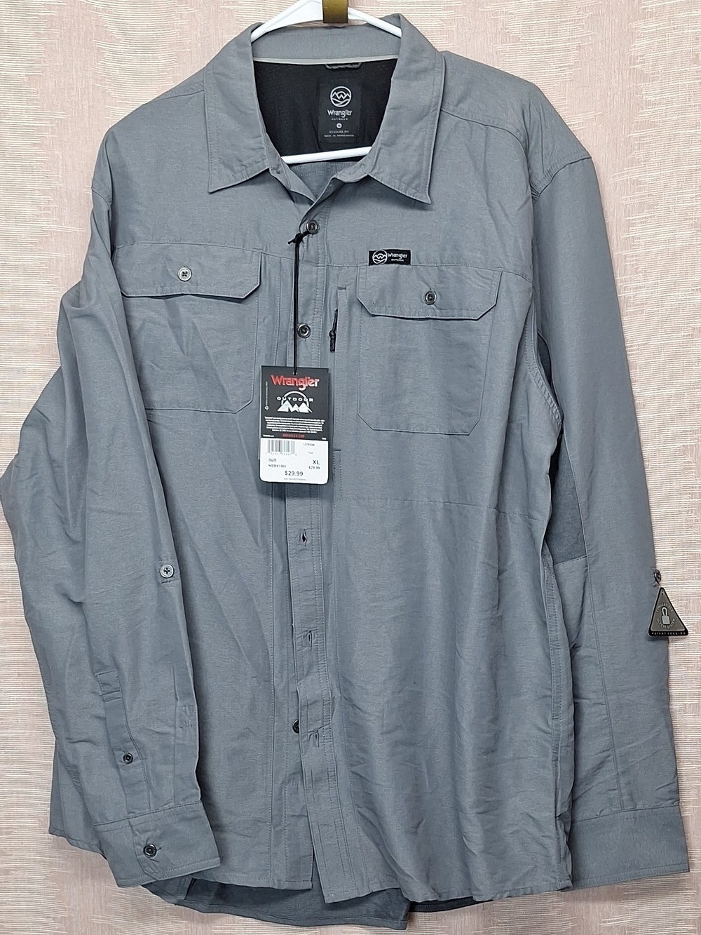Wrangler Men's Steel Gray Lightweight Shirt Jacket